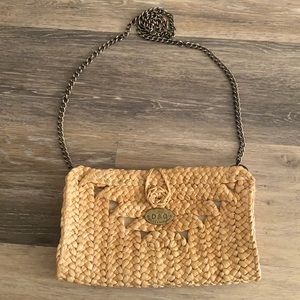 D&G Dolce & Gabbana over the Shoulder Rattan Purse